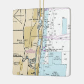 Boca Raton Florida Chart Keramisch Ornament (Links)