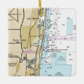 Boca Raton Florida Chart Keramisch Ornament (Voorkant)