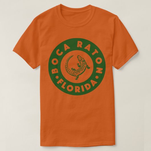 Boca Raton Florida Circle Groen T-shirt (Design voorkant)