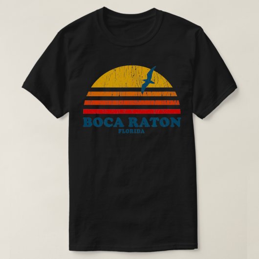 Boca Raton Florida FL Casual Graphic 70s T-shirt (Design voorkant)