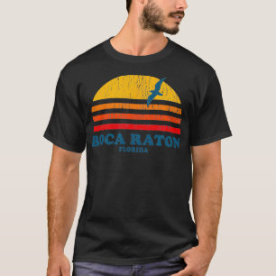 Boca Raton Florida FL  Casual Graphic 70s T-shirt