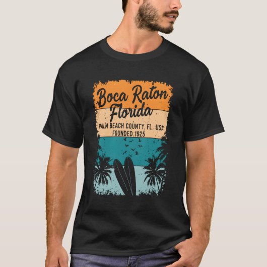 Boca Raton Florida FL en T-shirt (Voorkant)