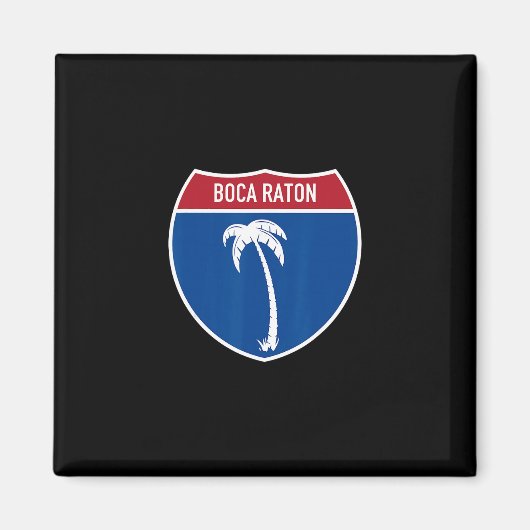 Boca Raton Florida Fl Interstate Snelweg Vakantie Magneet (Voorkant)