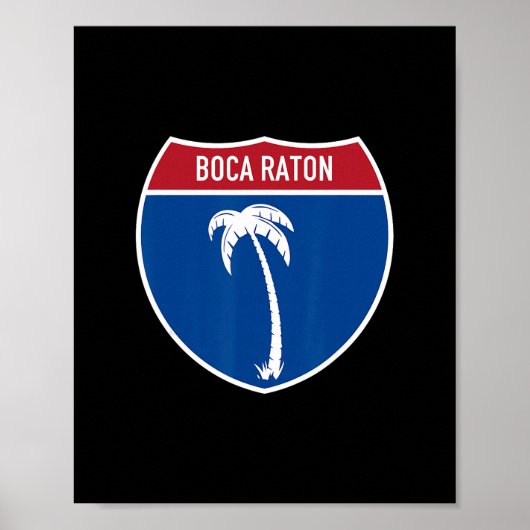 Boca Raton Florida Fl Interstate Snelweg Vakantie Poster (Voorkant)