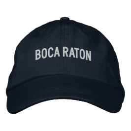 Boca Raton Florida Geborduurde Honkbalpet Pet