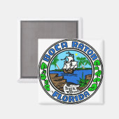 Boca Raton Florida Magneet (Voorkant / Achterkant)