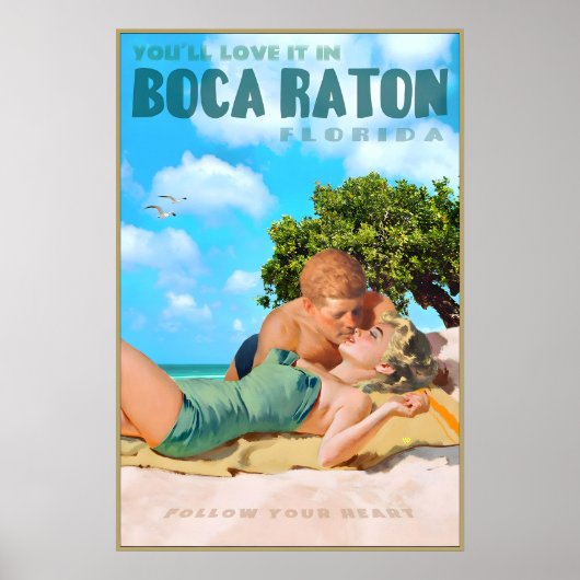 Boca Raton Florida Marilyn Monroe John Kennedy Poster (Voorkant)