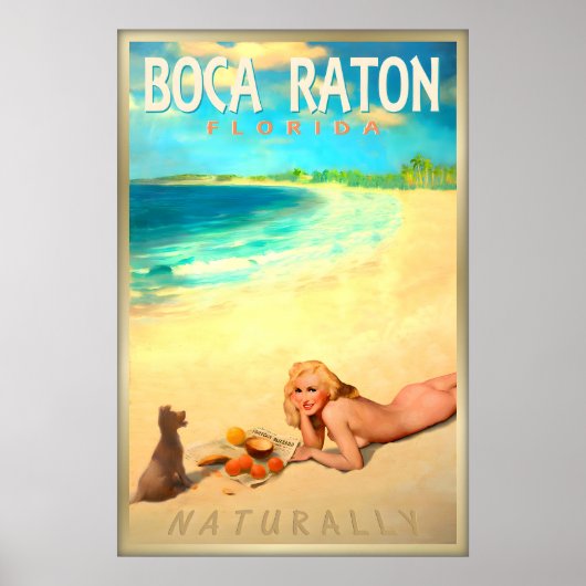 BOCA RATON Florida Natuurlijk Marilyn Monroe Speld Poster (Voorkant)