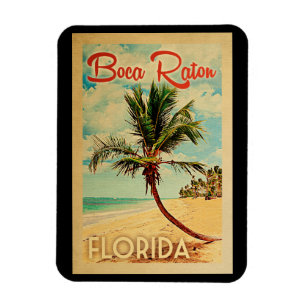 Boca Raton Florida Palm Beach Vintage Travel Magneet