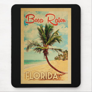 Boca Raton Florida Palm Beach Vintage Travel Muismat
