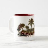 Boca Raton Florida palm mok kop koffie (Voorkant links)