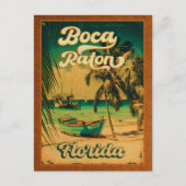 Boca Raton Florida Palm Tree Beach  FL Briefkaart (Voorkant)