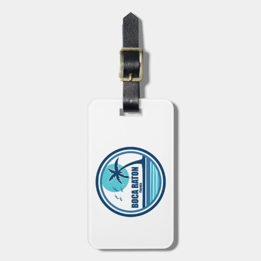 Boca Raton Florida Palm Tree Vogels Bagagelabel (Voorkant verticaal)