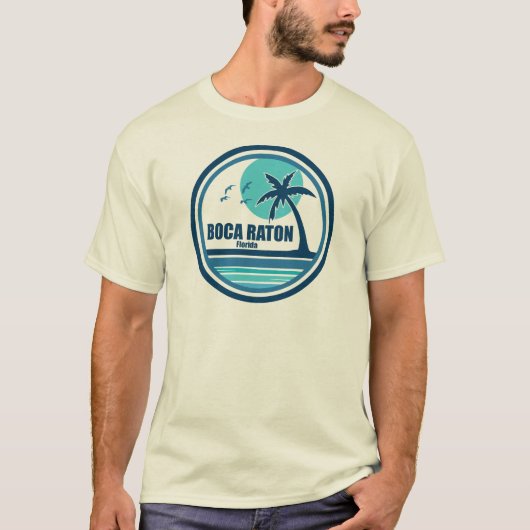 Boca Raton Florida Palm Tree Vogels T-shirt (Voorkant)