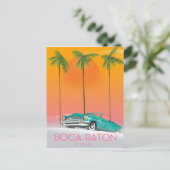 Boca Raton Florida reisposter. Briefkaart (Staand voorkant)