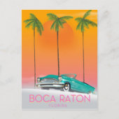 Boca Raton Florida reisposter. Briefkaart (Voorkant)