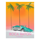 Boca Raton Florida reisposter. Foto Afdruk (Voorkant)