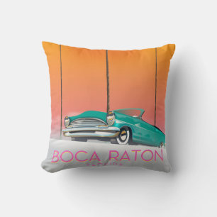 Boca Raton Florida reisposter. Kussen