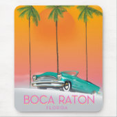 Boca Raton Florida reisposter. Muismat (Voorkant)