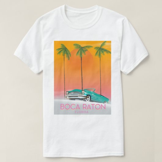 Boca Raton Florida reisposter. T-shirt (Design voorkant)