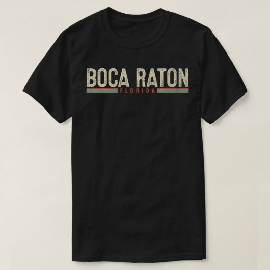 Boca Raton Florida Retro  cadeau T-shirt (Design voorkant)