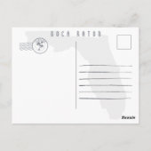 Boca Raton Florida Retro Sunset Beach Souvenirs Briefkaart (Achterkant)
