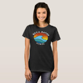 Boca Raton Florida Retro Wave Premium T-shirt (Voorkant volledig)