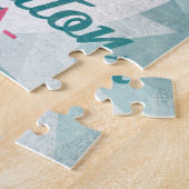 Boca Raton Florida Roze Flamingo Retro Legpuzzel (Zijkant)