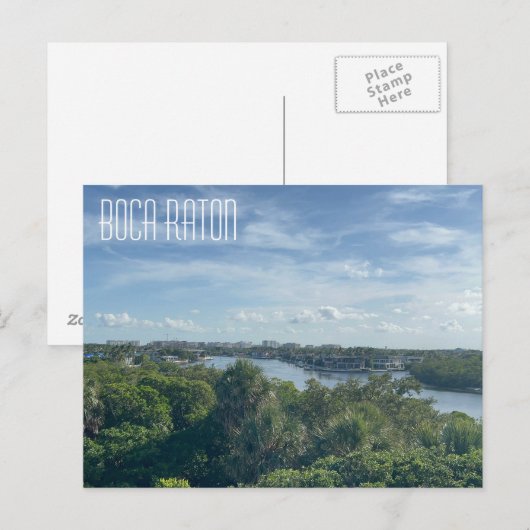 Boca Raton Florida Schilderachtig Uitzicht Briefka Briefkaart (Voorkant / Achterkant)