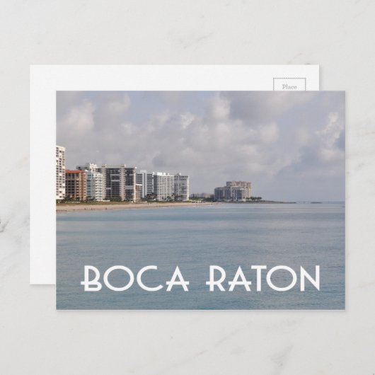 Boca Raton Florida stranscène Briefkaart (Voorkant / Achterkant)