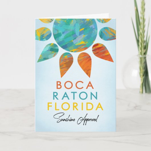 Boca Raton Florida Sunshine Travel Kaart (Voorkant)