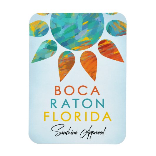 Boca Raton Florida Sunshine Travel Magneet (Verticaal)