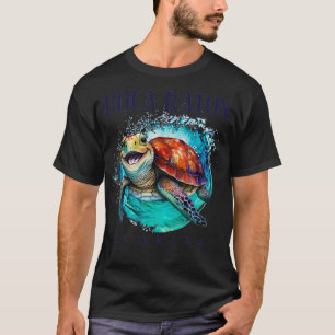 Boca Raton Florida Waterverf Happy Zee Turtle T-shirt