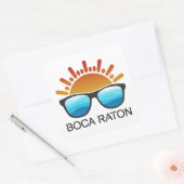 Boca Raton Florida Zonnebril Vierkante Sticker (Envelop)
