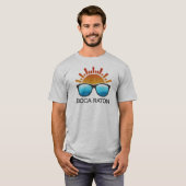 Boca Raton Florida Zonnebrillen T-shirt (Voorkant volledig)