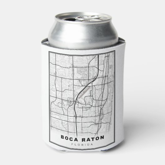 Boca Raton Kaart Blikjeskoeler (Blikje Voorkant)