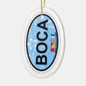 Boca Raton - Ovaal ontwerp. Keramisch Ornament (Links)