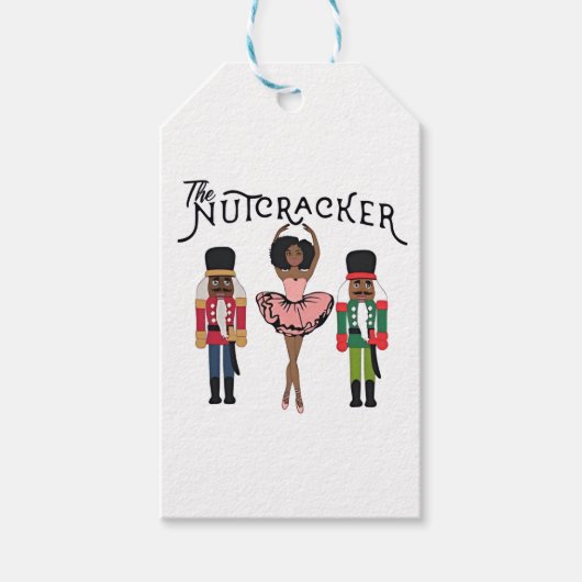 Boca Raton Zwarte Notenkraker Grappige Kerst Cadeaulabel (Voorkant)