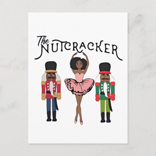 Boca Raton Zwarte Notenkraker Grappige Kerst Feestdagenkaart (Voorkant)