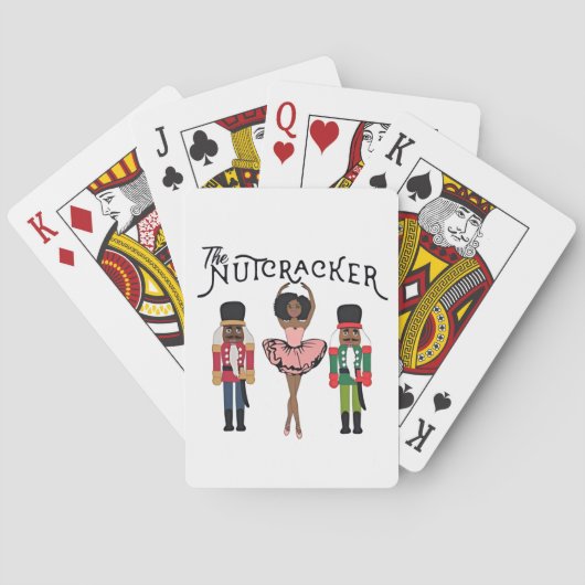 Boca Raton Zwarte Notenkraker Grappige Kerst Pokerkaarten (Achterkant)