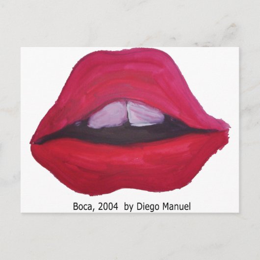 Boca van Diego Manuel Briefkaart (Voorkant)