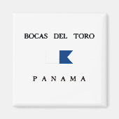 Bocas del Toro Panama Alpha duikvlag Magneet (Voorkant)