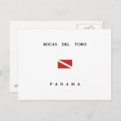 Bocas Del Toro Panama Scuba Dive Flag Briefkaart (Voorkant / Achterkant)