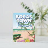 Bocas Town Panama strand reisposter Briefkaart (Staand voorkant)