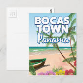 Bocas Town Panama strand reisposter Briefkaart (Voorkant / Achterkant)