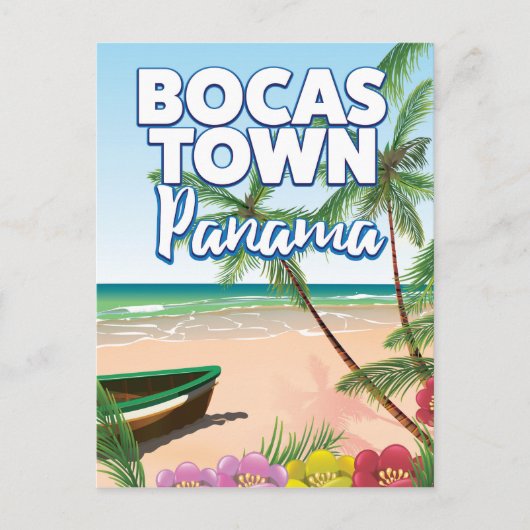 Bocas Town Panama strand reisposter Briefkaart (Voorkant)