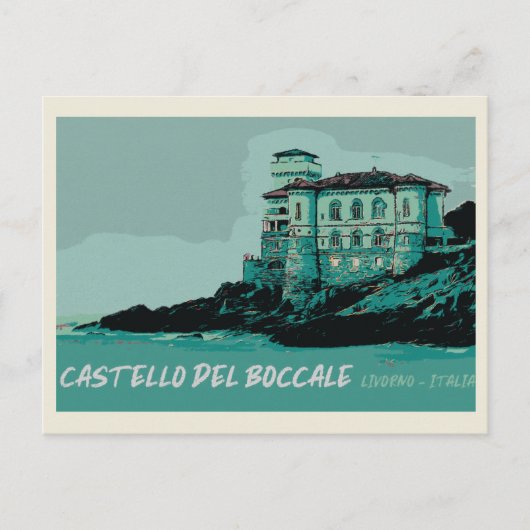 Boccale Castle, het kustmonument van Toscane, Ital Briefkaart (Voorkant)
