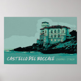 Boccale Castle, het kustmonument van Toscane, Ital Poster