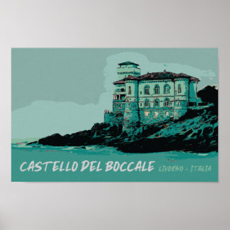 Boccale Castle, het kustmonument van Toscane, Ital Poster