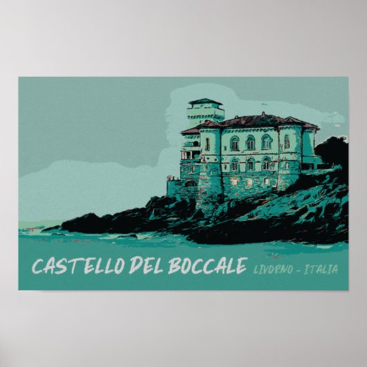 Boccale Castle, het kustmonument van Toscane, Ital Poster (Voorkant)